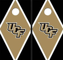 Load image into Gallery viewer, All American Tailgate University of Central Florida Gold and Black Matching Diamond Cornhole Boards
