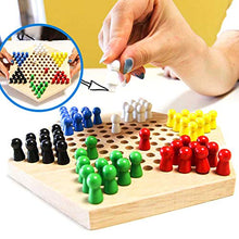 Load image into Gallery viewer, Vikye Chinese Checkers Set, Wooden Portable Exquisite Classic Halma Chinese Checkers Set, Good Choice of Entertainment for Travel
