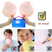 Load image into Gallery viewer, Gifts2U Electric Balloons Pump with Balloons and Rose Gold Pennant Balloon Pump Kit Portable Dual Nozzle Decorating Strip Kit, Metal Balloon Glue Balloon Tying Tool 110V 400W for Party Decoration
