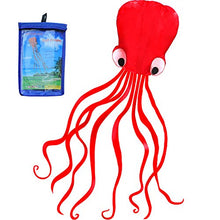 Load image into Gallery viewer, HENGDA KITE Software Octopus Flyer Kite with Long Colorful Tail for Kids, 31-Inch Wide x 157-Inch Long, Large, Red
