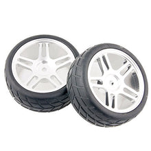 Load image into Gallery viewer, 4x RC Aluminum Wheel Rubber Tires Sponge Rim HSP HPI 1:10 On-Road Car 122S-6083
