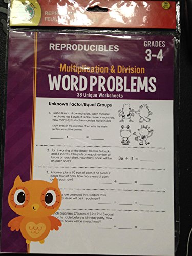 Reproducibles Grades 3-4 - Multiplication & Division Word Problems