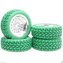 Load image into Gallery viewer, RC 2084-8019 Wheel Offset:6mm Rally Tires Green For HSP 1:10 On-Road Rally Car
