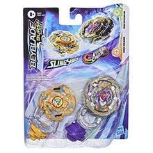 Load image into Gallery viewer, Beyblade Burst Surge Dual Collection Pack Hypersphere Dusk Spryzen S5 and Slingshock Force Wolborg Spinning Top Toys -- 2 Battling Game Tops
