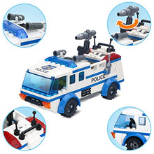 Load image into Gallery viewer, BRICK STORY City Police Building Set Police Patrol Car Prisoner Transporter Truck Building Blocks Toys with 4 Mini People Cop and Robber Police Playset for Kids Aged 6 and up 368 Pieces
