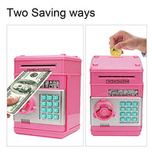 Load image into Gallery viewer, Adevena Electronic Piggy Bank, Mini ATM Password Money Bank Cash Coins Saving Box for Kids, Cartoon Safe Bank Box Perfect Toy Gifts for Boys Girls (Pink)
