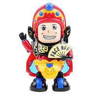 zhenleisier Chinese Opera Face Changing Doll Light Music Dancing Robot Indoor Family Game Interactive Development Educational Kids Toy Gift 1 Pc
