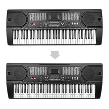 Load image into Gallery viewer, Eison Black Piano Stickers for Keys,Colorful Piano Keyboard Stickers,Suitale for 88/61/54/49/37 Key Piano
