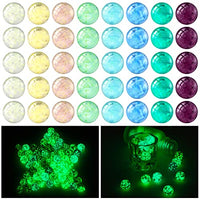 48 Pieces Marbles Glow in The Dark Marbles for Kids Mixed Colors Luminous Glass Marbles Runs for Kids Marble Games DIY and Home Decoration (0.8 cm/ 0.32 Inch)