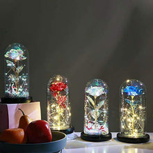 Load image into Gallery viewer, yuye-xthriv LED Lamp Glass Cover Rose Flower Micro Landscape Decorative Light Glass Cover Rose Micro Landscape Decoration 5
