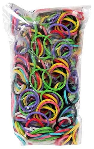 Pennsylvania Toy Co. Colorful Silicone Loom Bands - 600 Bands & 25 