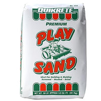 Quikrete Sandbox Play Sand  Outdoor Kids Filtered Playsand for Sand Box  Screened, Washed and Dried Tan Color - 50 Pounds