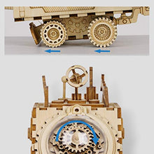 Load image into Gallery viewer, FEANG Planet Exploration Spaceship Music Box Wooden DIY Handmade Puzzle Assembly Mechanical Windup Musical Box Gift for Kids and Friends
