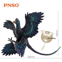 Load image into Gallery viewer, PNSO Microraptor Figure Realistic Dromaeosauridae Dinosaur PVC Collector Toys Animal Educational Model Decoration Gift for Adult
