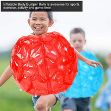 Load image into Gallery viewer, EVTSCAN Inflatable Bubble Balls,2pcs Wearable Inflatable Bubble PVC Funny Body Ball for Outdoor Play,Team Gaming Play(red ?Blue)(red)
