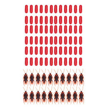 Load image into Gallery viewer, KESYOO Fake Cockroaches 92pcs Plastic Roach Fake Blood Pill Party Trick Toys for Halloween April Fools Day (Green)
