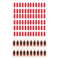 KESYOO Fake Cockroaches 92pcs Plastic Roach Fake Blood Pill Party Trick Toys for Halloween April Fools Day (Green)