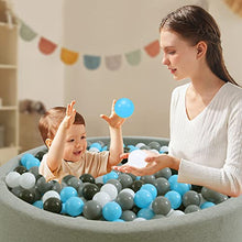 Load image into Gallery viewer, Heopeis Baby Ball Pit Balls - 100pcs Plastic Balls Play Balls for Ball Pit Crawl Balls for Baby Kids Ball Pool with a Storage Bag .

