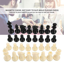 Load image into Gallery viewer, Chess Pieces with Magnetic,32pcs Plastic Magnetic Travel Chess International Chess Pieces Entertainment Tool Chessmen Pieces Only for Chess Board Game
