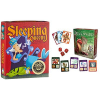 Gamewright Dragonwood A Game of Dice withDaring Board Game & Sleeping Queens Card Game, 79 Cards