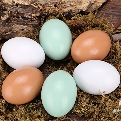 GREEN FABWOOD Wooden Fake Eggs-6Piece