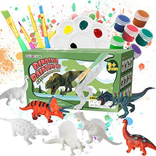 Load image into Gallery viewer, SpringFlower Dinosaur Toys for 3 Years Old &amp; Up - Dinosaur Arts and Crafts Painting kit including12 Realistic Looking Dinosaurs Figures, DIY Creative Toy Gift for Kids, Boys, and Girls
