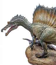 Load image into Gallery viewer, PNSO 1/35 Spinosaurus Hunt Onchopristis 19.3 Large Dinosaur Figure Realistic with Platform Jurassic Animal Dino PVC Model Toys Collector Decor Gift Birthday Party for Adult
