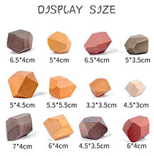 Load image into Gallery viewer, Gupgi Wooden Building Blocks Set Lightweight Natural Balancing Blocks Colored Wooden Stones Stacking Game Rock Blocks Educational Puzzle Toy (12pcs, More Large)
