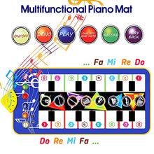 Load image into Gallery viewer, RenFox Baby Musical Mats, Musical Toys Play Dance Floor Mat with 8 Selectable Musical Instruments Build-in Speaker Keyboard Mat Early Education Toys Gift for Toddler Girls Boys Kids (43.3X20.5 inch)
