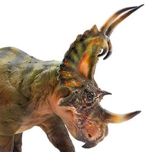 Load image into Gallery viewer, PNSO 5.9in Spinops Centrosaurus Styracosaurus Jurassic Dinosaur PVC Realistic Animal Models Educational Painted Figure Figurine Toys Dino Collector Decor Gift Birthday Party for Adult
