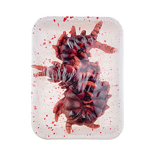 PRETYZOOM Horror Insect Tray Halloween Prop Realistic Scary Horrible Simulation Tricky Toy Prank Prop Centipede for Haunted House Party