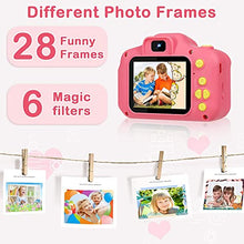 Load image into Gallery viewer, Kids Camera for Girls, Toddler Camera 1080P 32GB Kids Digital Video Camera Toys Gifts for Boys Girls 3 4 5 6 7 8 Year Old Rechargable 2.0 Inch (Pink)
