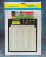 WB-108+J Solderless Breadboard with Jumpers (WB-108+J) Educational, Hobby, Students of al Skill Levels, prototyping, with Integrated Ground Plane, ABS Material, Reusable Hundreds of Times