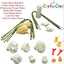 Load image into Gallery viewer, Crafty Clay Air Dry Modeling Kit for Kids - Soft Sculpting Airdry Multi Colored Clay - 27 x Molding Tools &amp; Accessories - Non Greasy &amp; Self Drying - Complete Art Set for Children with 120 Projects
