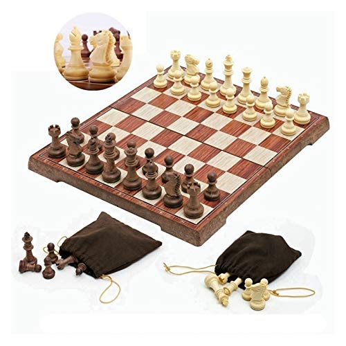 4 Size Magnetic Board Tournament Travel Portable Chess Set Travel Portable Folding Tabletop Chess Board Game Sets (Color : 3520L)
