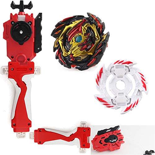 Buywin Bey Burst Starter Booster B-145 GT Venom Diabolos .Vn.Bl with Bey Launcher LR (Left&Right Turning) & Grip Spinning Top Toy(Red)