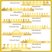 Load image into Gallery viewer, Paper Crowns Princess Prince Crown for Kids Birthday Party King Hats Gold Gem Jewels Stickers Number Letter Stickers for Boys Girls Adults DIY Crown Decor Favor Supplies (Delicate Style,63 Pieces)
