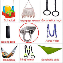 Load image into Gallery viewer, BLASCOOL Heavy Duty Hammock-Chair Swing Hanger - 2000LB Capacity Hanging Hardware Permanent Antirust Hammock Chair Gym Rope Boxing Trapeze for Ceiling Wood and Concrete Mount(2 Sets)
