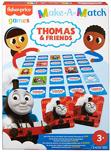 Fisher-Price Make-A-Match Card Game with Thomas & Friends Theme, Multi-Level Rummy Style Play, Matching Colors, Pictures & Shapes, 56 Cards for 2 to 4 Players, Gift for Kids Ages 3 Years & Older