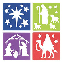 Load image into Gallery viewer, Fun Express - Nativity Stencils for Christmas - Stationery - Office Supplies - Classroom Supplies - Christmas - 12 Pieces
