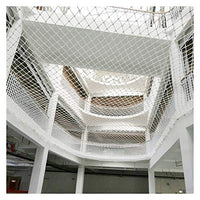 OSHA HJWMM Protective Net for Stairway, Safe Net for Balcony Windows, Garden Netting for Air Ventilation Protecting Mesh Without Drilling (Color : White-4mm, Size : W1.6'xL3.2'(0.5x1m))
