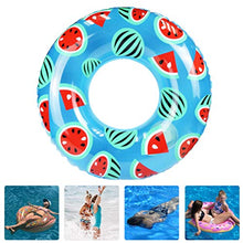Load image into Gallery viewer, NUOBESTY Cute Swimming Ring Inflatable Swimming Ring Watermelon Swimming Pool PVC Floating Ring Swim Tube for Summer Beach Party
