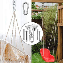 Load image into Gallery viewer, Newtion Innovative 1100 LB Capacity 2 PCS Stainless Steel 304 Heavy Duty Swing Hangers &amp; Snap Hooks for Concrete Wooden Sets Trapeze Yoga Swingset Hammock Swing
