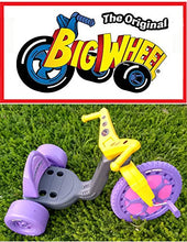 Load image into Gallery viewer, The Original Big Wheel Trike 16&quot; Gray &amp; Purple with Pink Decals
