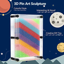 Load image into Gallery viewer, Pin Art Sculpture Pin Art Board, Plastic Sturdy Novel 3D Pin Art, Pin Art Toy, for Home Office(Transparent medium)
