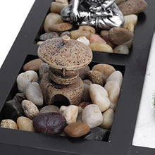 Load image into Gallery viewer, Pssopp Sand Garden Kit Zen Sandbox, Zen Garden Resting Meditation Sandbox Ornament, Japanese Style Mini Garden Sand Tray for Home Office
