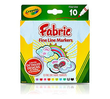 Load image into Gallery viewer, Crayola 10-Pack Fabric Markers
