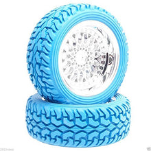 Load image into Gallery viewer, RC 2084-8019 Wheel Offset:9mm Rally Tires Blue For HSP 1:10 On-Road Rally Car
