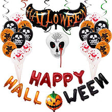 Load image into Gallery viewer, Halloween Party Balloons Deco, Happy Halloween Banner Pumpkin Ghost Banner, Scary Ghost Balloons Bloody Balloons for Halloween Party Supplies
