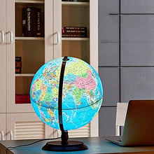 Load image into Gallery viewer, BD.Y Globe, World Globe Explore The World Globe with LED Lights C Shape Globe World Map for Desk Decoration,12 Inches,Model JSL080
